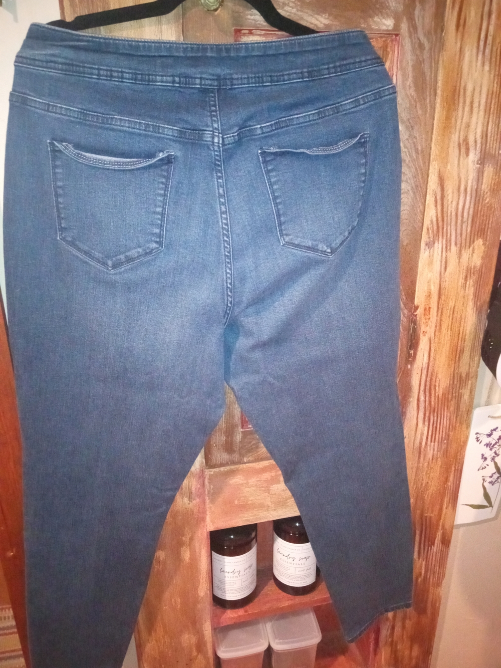 Maurices Dark Blue Stretch Jeggings with Cuffs
